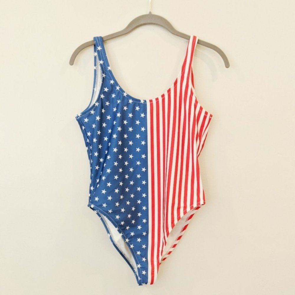 chubbies Women's One-Piece Swimsuit in Red, White & Blue